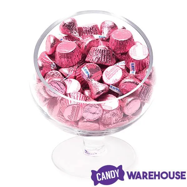 Hershey's Kisses and Reese's Peanut Butter Cups Miniatures Bulk Candy - Pink: 31-Ounce Bag - Image 3