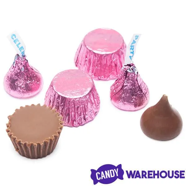 Hershey's Kisses and Reese's Peanut Butter Cups Miniatures Bulk Candy - Pink: 31-Ounce Bag - Image 4