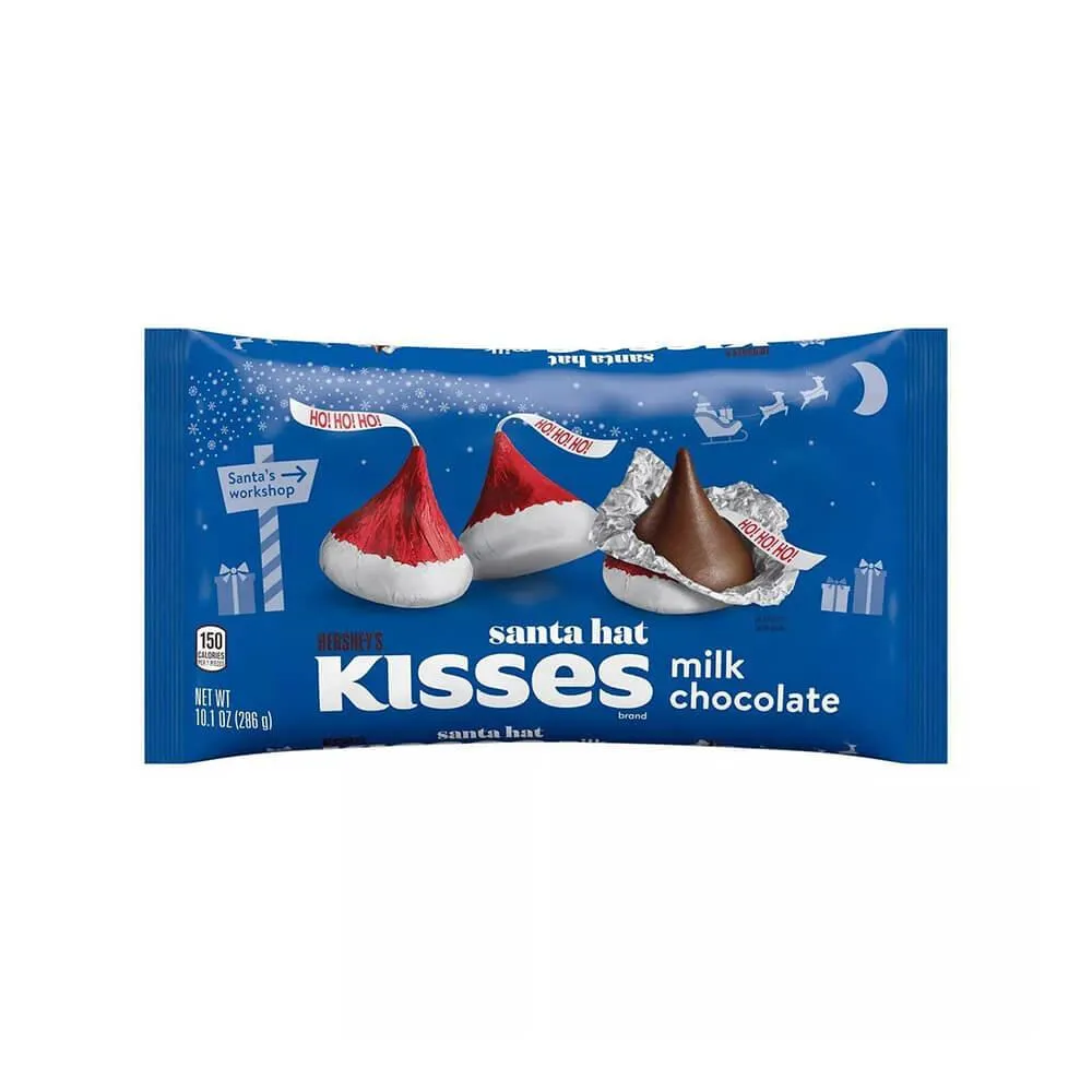 Hershey's Kisses in Santa Hat Foils: 10.1-Ounce Bag - Image 2