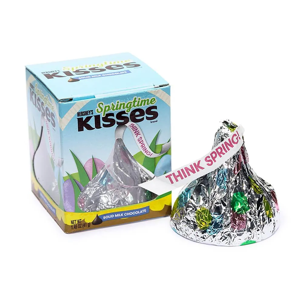 Hershey's Kisses 1.45-Ounce Springtime Extra Large Milk Chocolate Candy Packs: 12-Piece Box