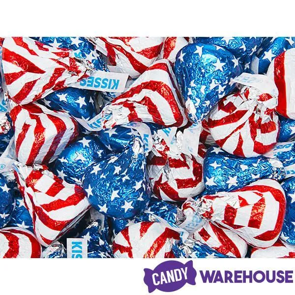 Hershey's Kisses USA Flag Foiled Milk Chocolate Candy: 12-Ounce Bag - Image 3