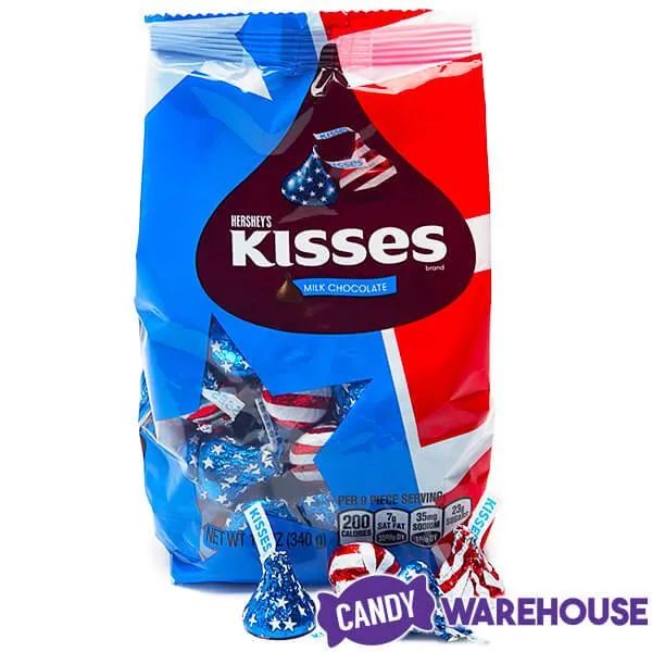 Hershey's Kisses USA Flag Foiled Milk Chocolate Candy: 12-Ounce Bag - Image 4