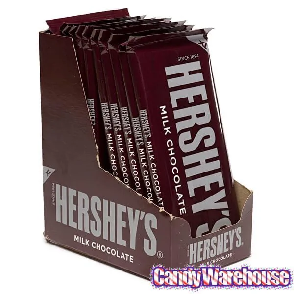 Hershey's Milk Chocolate 4.4-Ounce Jumbo Candy Bars: 12-Piece Box - Image 2