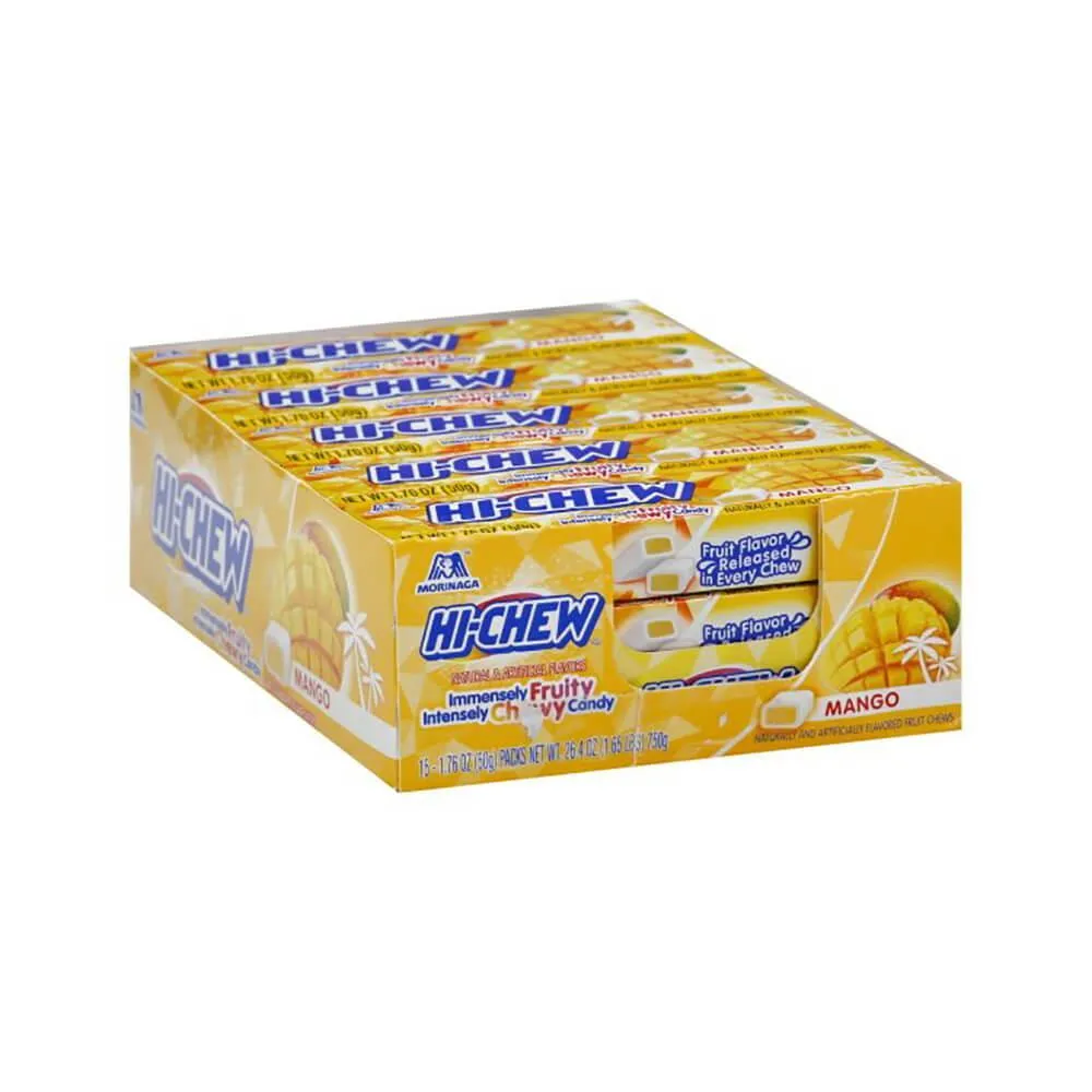 Hi-Chew Fruit Chews 10-Piece Candy Packs - Mango: 15-Piece Box - Image 3