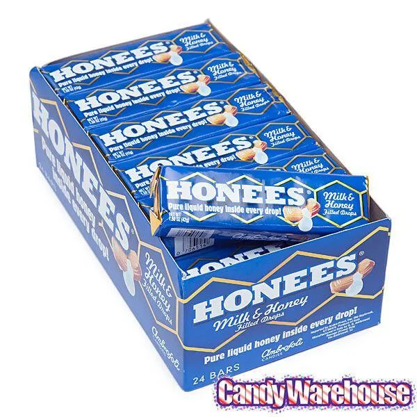 Honees Milk & Honey Filled Cough Drops Packs: 24-Piece Box - Image 2