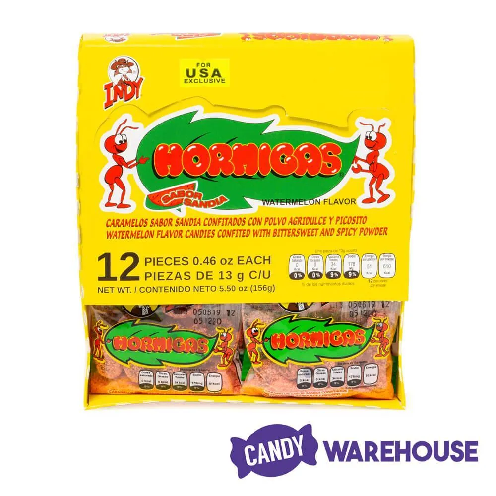 Hormigas Spicy Watermelon Powder Candy: 12-Piece Box - Image 3