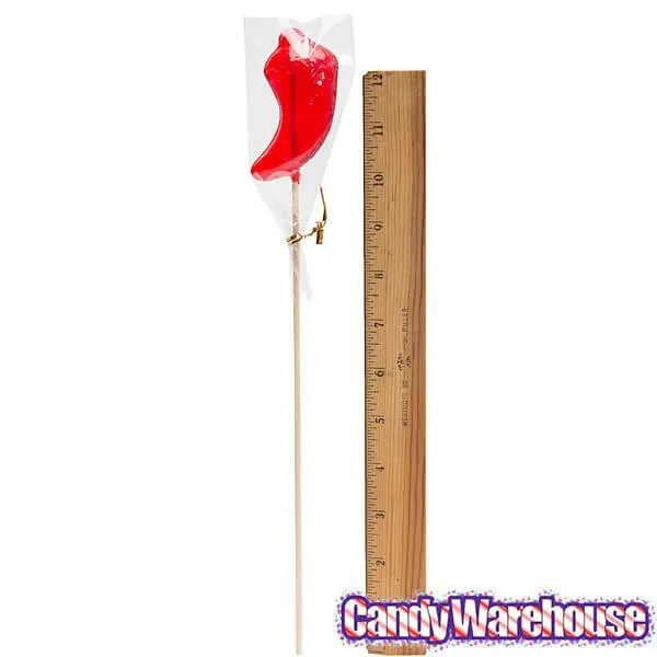 Hot Pepper Hard Candy Lollipops: 12-Piece Bag - Image 2