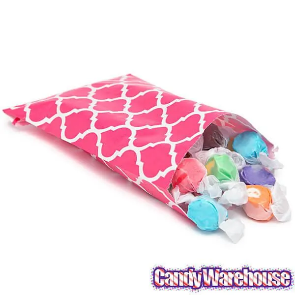 Hot Pink Casablanca Pattern Candy Bags: 25-Piece Pack - Image 3