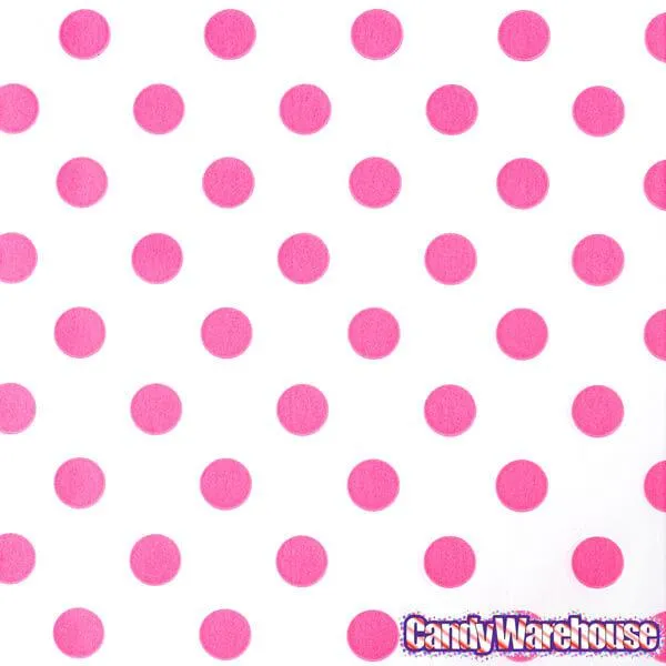 Hot Pink Polka Dot Candy Bags: 25-Piece Pack - Image 3