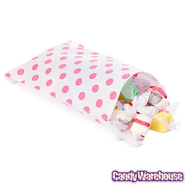 Hot Pink Polka Dot Candy Bags: 25-Piece Pack - Image 4