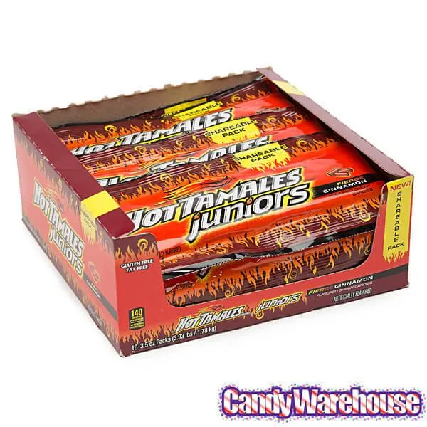 Hot Tamales Juniors Candy 3.5-Ounce Packs: 18-Piece Box - Image 3