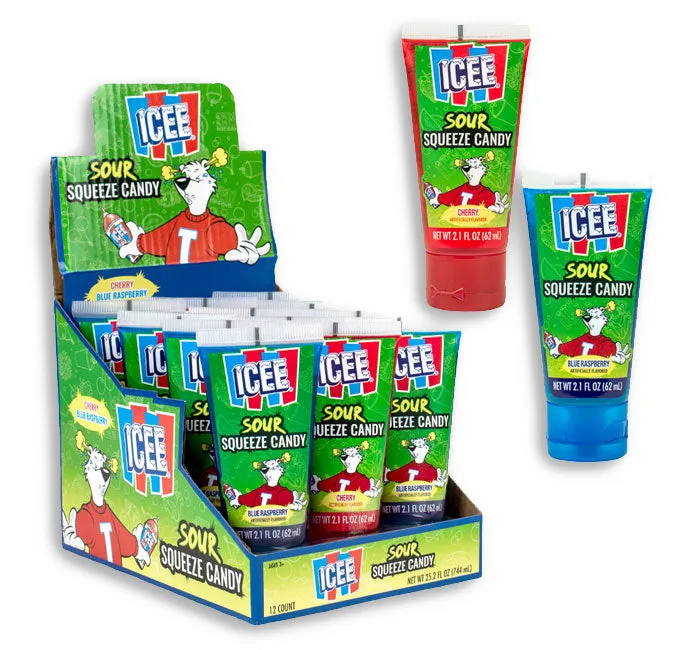 ICEE Sour Squeeze Candy: 12-Piece Display
