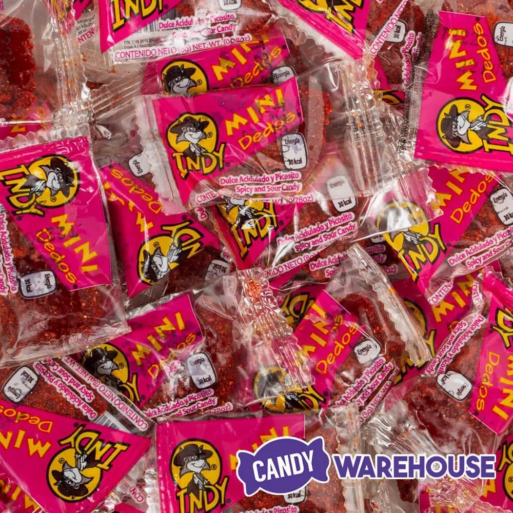 Indy Mini Dedos Spicy and Sour Candy: 50-Piece Bag - Image 4