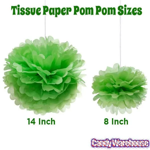 Tissue Paper 14-Inch Pom Pom - Jasmine Green - Image 2
