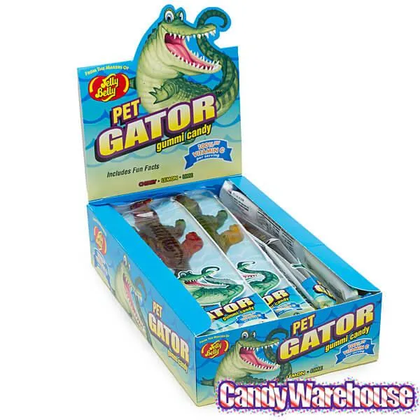 Jelly Belly Big Gummy Alligators Candy Packs: 24-Piece Case - Image 3