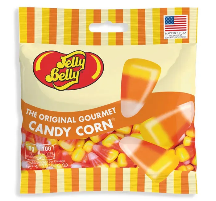 Jelly Belly Candy Corn Snack 3-Ounce Peg Packs: 12-Piece Case