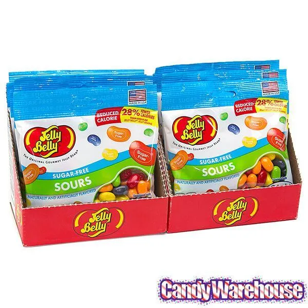 Jelly Belly Sugar Free Jelly Beans Sours Peg Bags: 12-Piece Case - Image 3
