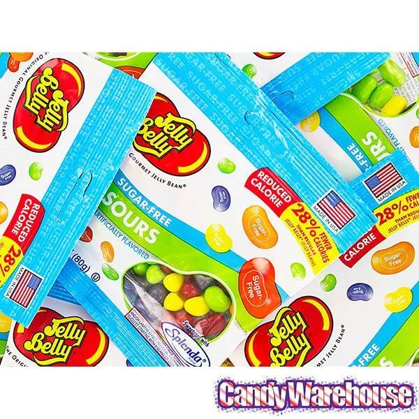 Jelly Belly Sugar Free Jelly Beans Sours Peg Bags: 12-Piece Case - Image 4