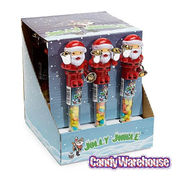 Jolly Jingle Candy Filled Santa Claus Toys: 12-Piece Display - Image 3