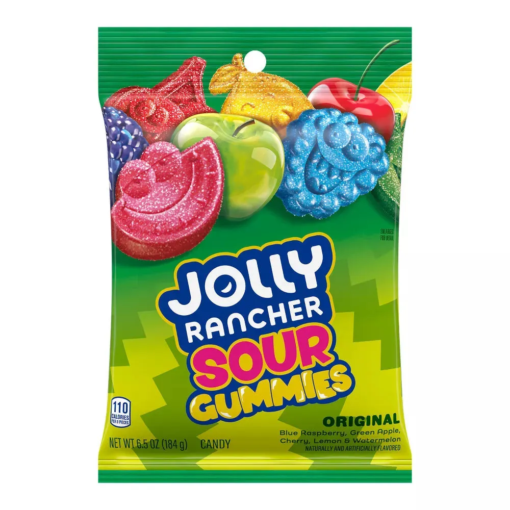 Jolly Rancher Sours Gummies Candy: 6.5-Ounce Bag - Image 2
