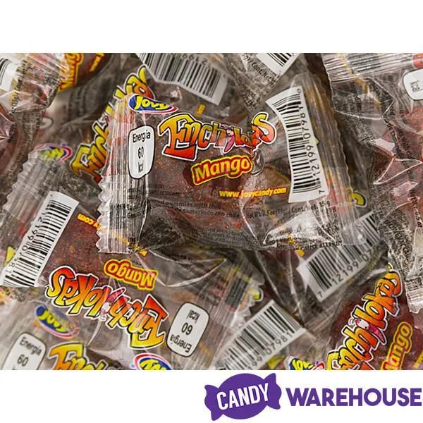 Jovy Enchilokas Mango Chili Gummy Candy Peg Bag: 24-Piece Case - Image 4