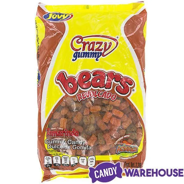 Jovy Crazy Gummy Bears Revolcado Tamarindo Candy: 5LB Bag - Image 2