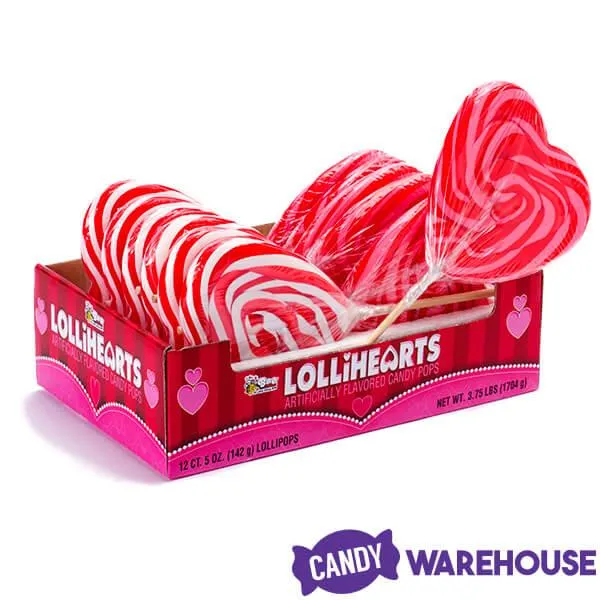 Bee International Jumbo Heart Swirl Lollipops: 12-Piece Box - Image 2