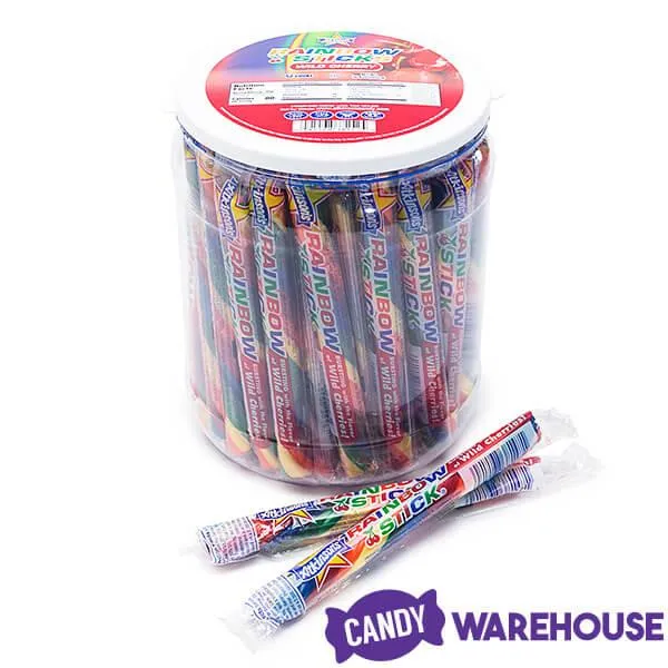 Atkinson Jumbo Rainbow Sticks Hard Candy: 52-Piece Jar - Image 2