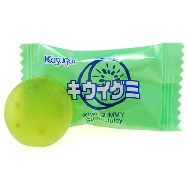Kasugai Kiwi Gummy Candy: 24-Piece Case - Image 2