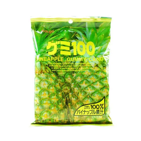 Kasugai Pineapple Gummy Candy: 24-Piece Bag - Image 2