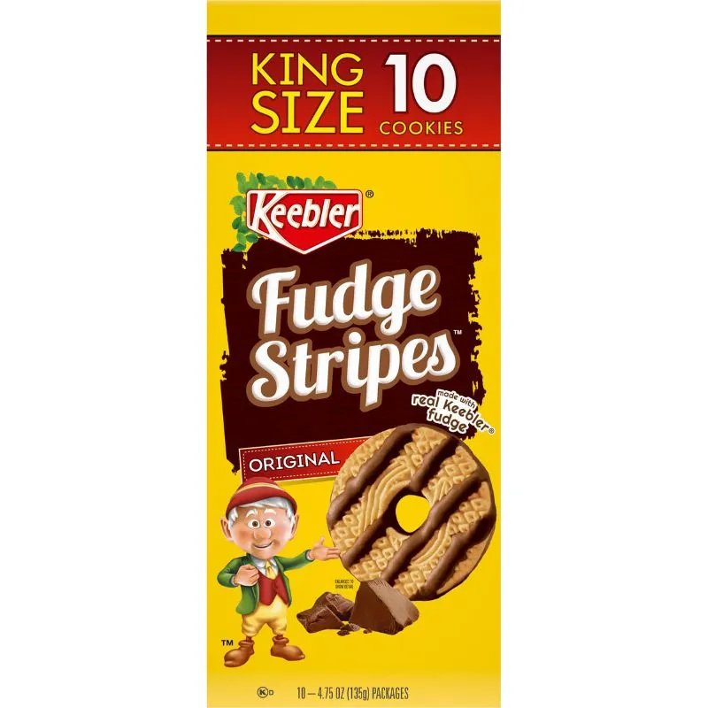 Keebler Fudge Stripes King Sized Cookies: 10-Piece Box - Image 2