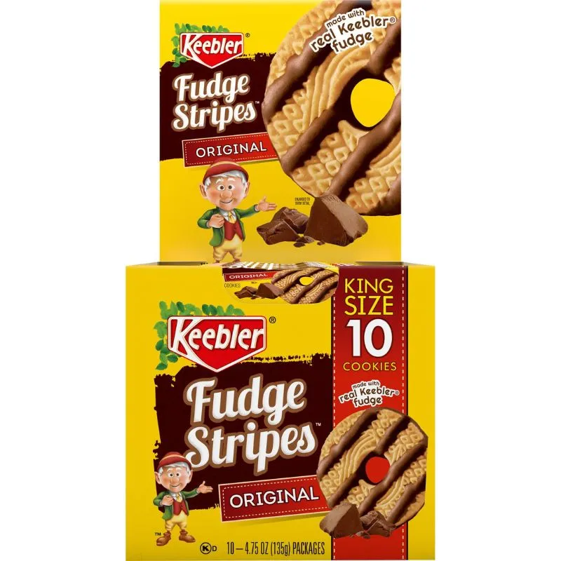 Keebler Fudge Stripes King Sized Cookies: 10-Piece Box - Image 3