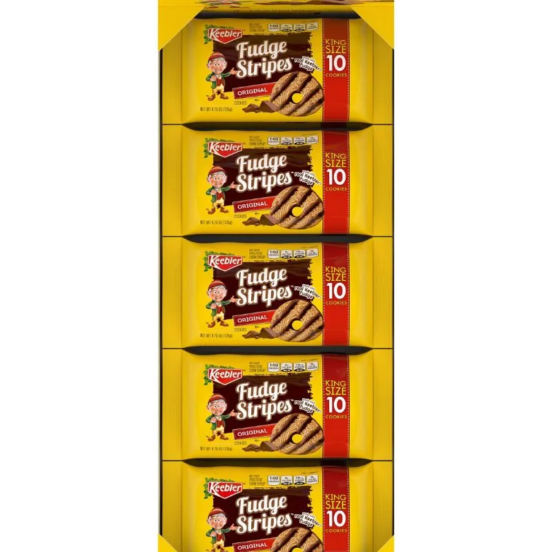 Keebler Fudge Stripes King Sized Cookies: 10-Piece Box - Image 4
