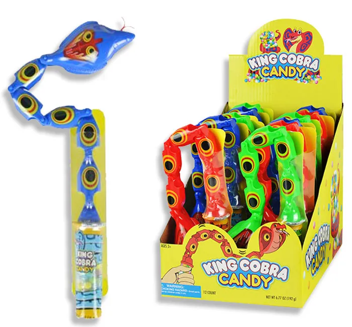 King Cobra Snake Candy Toy: 12-Piece Display
