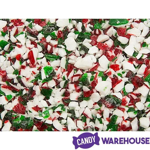 King Leo Crushed Peppermint Candy Cane Bits in Red, Green, and White: 1LB Jar - Image 4