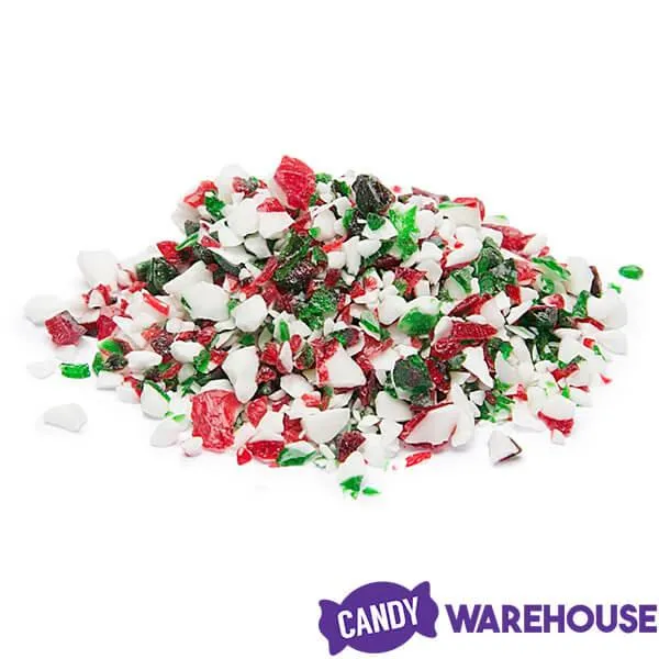 King Leo Crushed Peppermint Candy Cane Bits in Red, Green, and White: 1LB Jar - Image 5