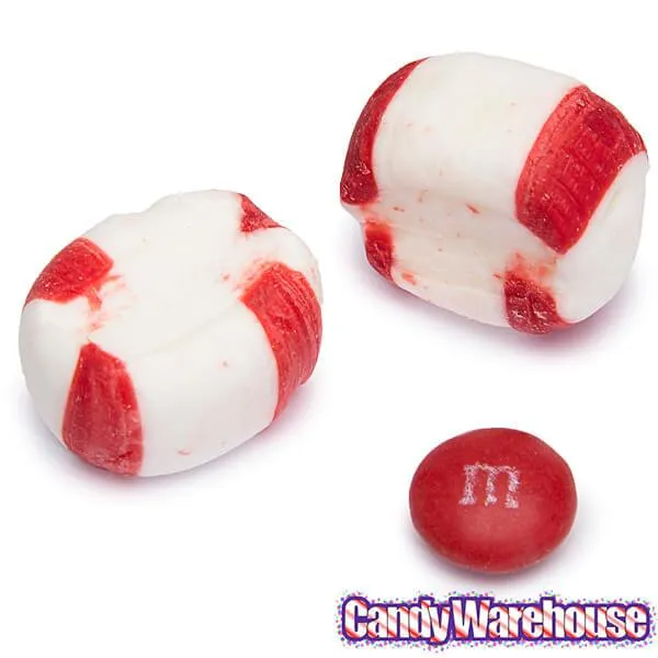 King Leo Red and White Peppermint Puffs Candy: 25LB Case - Image 2