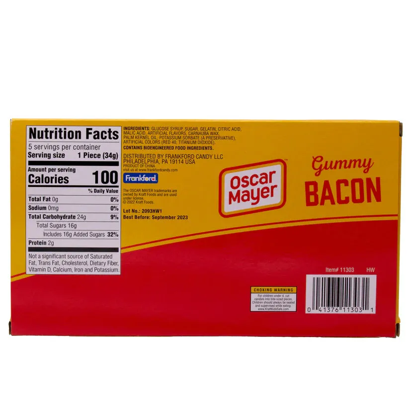 Kraft Oscar Mayer Gummy Bacon: 16-Piece Case - Image 3