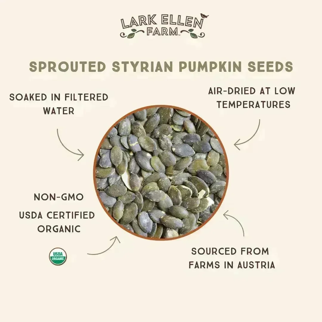 Lark Ellen Farm Sprouted Styrian Pumpkin Seeds. Organic - Image 5