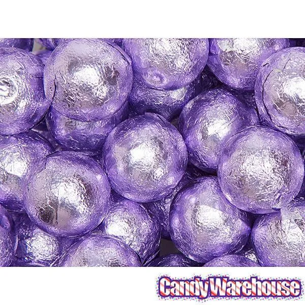 Palmer Foiled Caramel Filled Chocolate Candy Balls - Lavender: 5LB Bag - Image 3