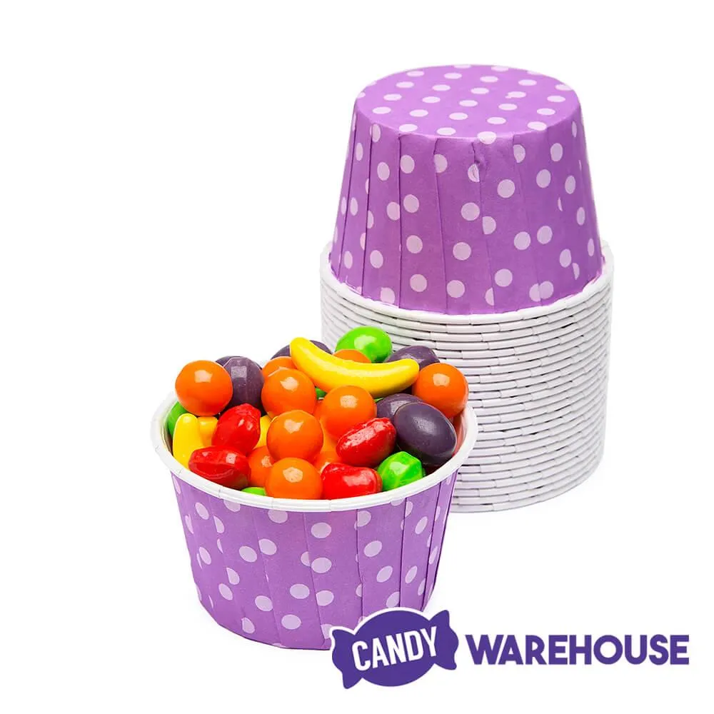 Paper 4-Ounce Candy Cups - Lavender Polka Dots: 25-Piece Pack - Image 2