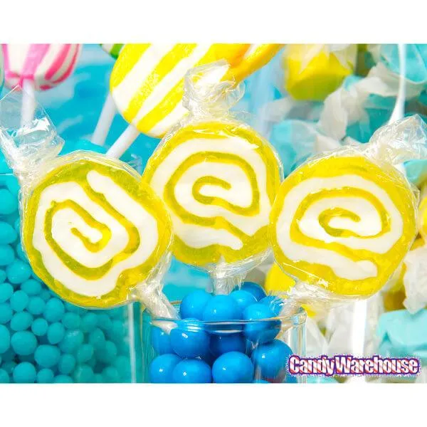 Hypno Pops Petite Swirled Lollipops - Lemon: 100-Piece Bag - Image 5