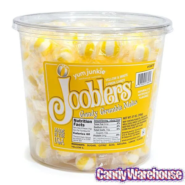 Jooblers Candy Crumble Melts - Lemon: 160-Piece Tub - Image 2