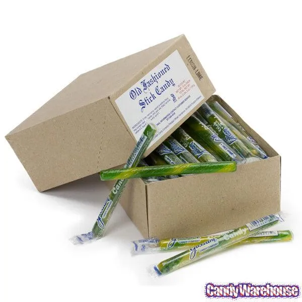 Old Fashioned Hard Candy Sticks - Lemon Lime: 80-Piece Box - Image 4