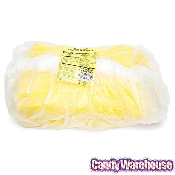 Sour Power Belts Candy - Lemon: 3KG Bag - Image 3