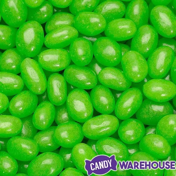 Light Green Jelly Beans - Lime: 2LB Bag - Image 3