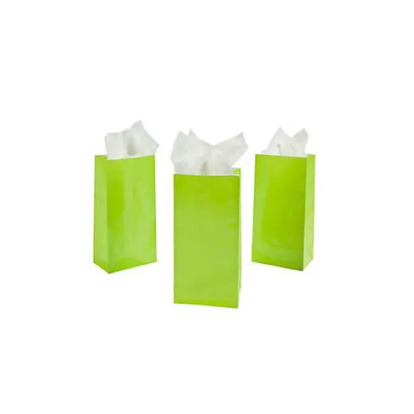 Mini Candy Treat Bags - Light Green: 24-Piece Bag - Image 4
