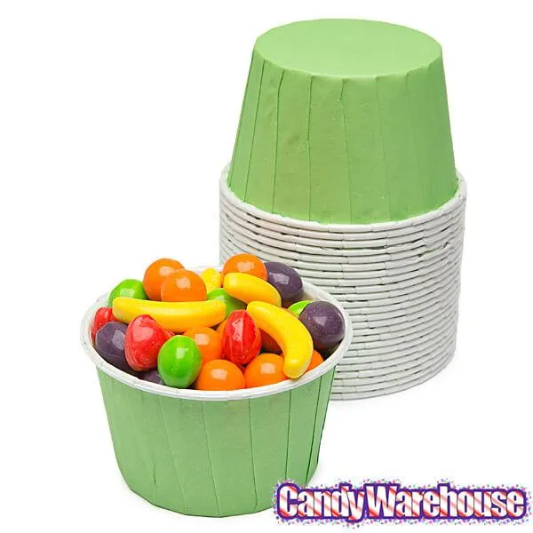 Paper 4-Ounce Candy Cups - Light Green: 25-Piece Pack - Image 2