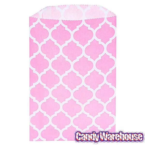 Light Pink Casablanca Pattern Candy Bags: 25-Piece Pack - Image 4