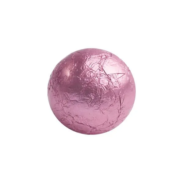 Foiled Milk Chocolate Balls - Light Pink: 2LB Bag - Image 2